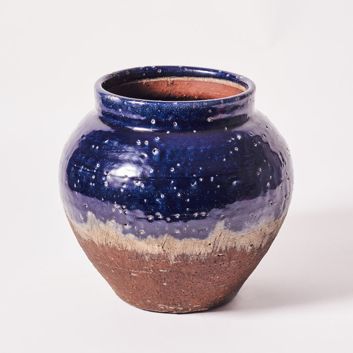Small Squat Vase - Midnight Blue