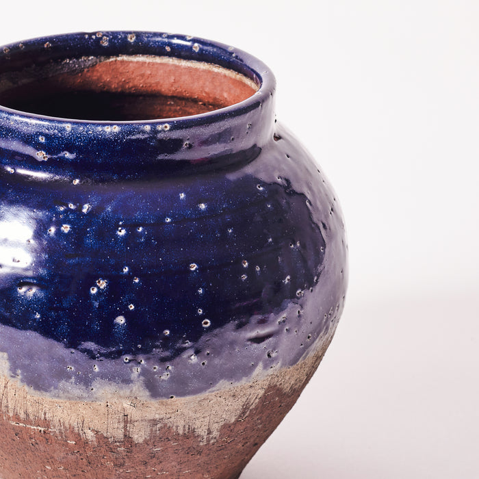 Small Squat Vase - Midnight Blue