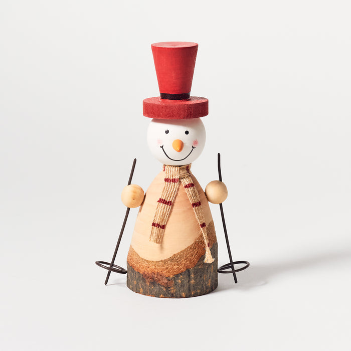 Small Snowman with Skis